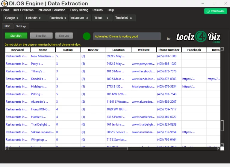 DIOS Lead Extraction system